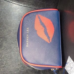 💋NWT Dabney Lee Blue/Red Cosmetic  Bag💋